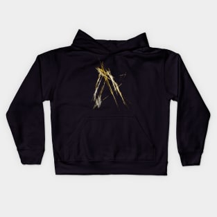 Abstrakt 2 - Gold & Silber LowPoly Kids Hoodie